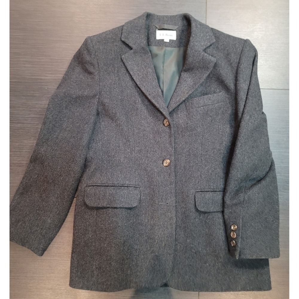 Vintage L.L.Bean Womans blazer jacket Wool/Cashmere size 6 Made USA Excellent